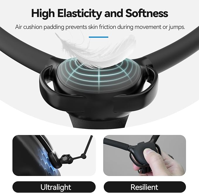 TELESIN Neck Mount SE 2.0 with Air Cushion, Adjustable Chest Strap and Neck Mount for Hands-Free POV Vlogging for GoPro Hero 13/12/11/10/9, Insta 360 X5/X4/X3/Ace Pro 2, DJI Osmo 360 Action 3/4/5 Pro