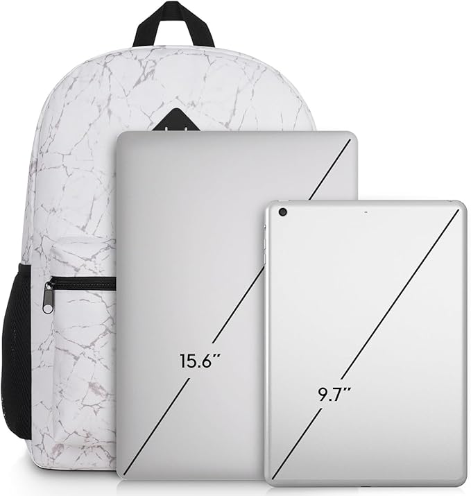 School Backpack,Classic Stone Textured Bookbag Men and Teen Boy Schoolbag with USB Charging Port for High School College Office Work Travel