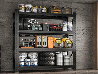 7000LBS Metal Garage Shelving Unit 79" W Storage Shelves Heavy Duty 4 Tier Adjustable Garage Storage Racks Industrial Shelving Utility Rack Shelf for Warehouse/Basement 79" Wx24 Dx79 H