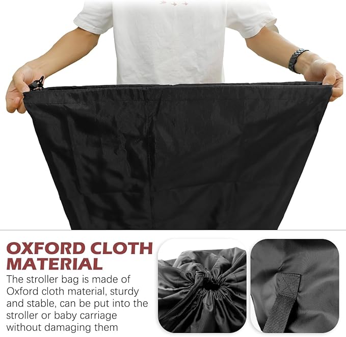 DOERDO Stroller Transport Bags, Large Foldable Carrying Storage Bag for Airplane Gate Check Train Travel, 19.6x23.3Inch