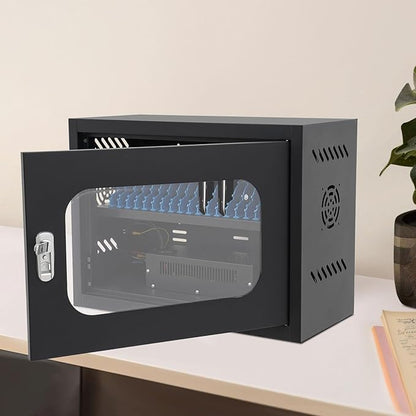 20-Device Charging Station, 200W USB Cell Phone Charge Stations, Tabletop Wall-Mount Charging Cabinet for for ＜8'' Size Cellphones & Tablet Computers