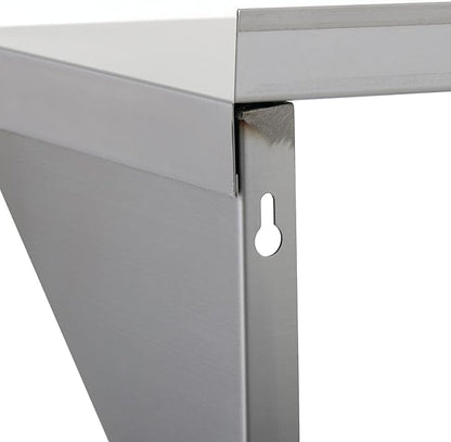 Commercial Wall Shelf - 345 lb. Weight Capacity, 48" W x 15" D, NSF Solid, Stainless Steel (29N-020)