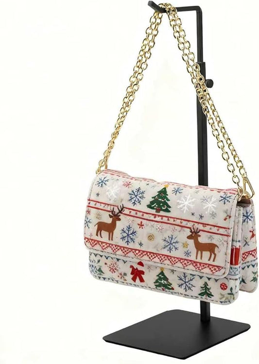 Purse Holder, Adjustable Purse Display Stand , Black Handbag Display Stand, Hanger Rack for Bags, Suitable for Desktops, Wardrobes and Commercial Storeshook Stand