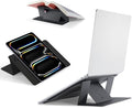 MOFT Invisible Laptop Stand for Desk, Stick-Free Tablet and Computer Stand with Dual-Angle, Foldable&Portable Laptop Riser Holder, Fits 13"+ Tablets & 15"+ Laptops, Jet Black (Non-Adhesive Version)