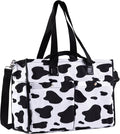 Closeable Tote Bag with 12 Pockets,Thick Bottom Support & Adjustable Strap,Water-Resistant