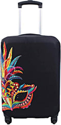 Explore Land Travel Luggage Cover Suitcase Protector Fits 23-26 Inch Case (Carnival, M)