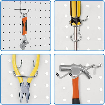 258PCS Pegboard Hooks, Pegboard Accessories Organizer Kit, Pegboard Set for Tools,1/8 and 1/4 inch Pegboard Hooks Assortment, Peg Board Hooks, Peg Board Bins, Peg Locks