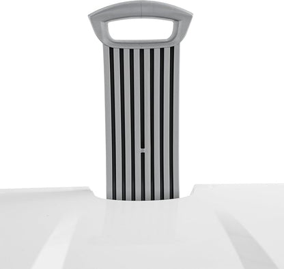 (1-Pack) Wheeled Laundry Basket - 135 Liters Large Capacity - White Plastic with a Cover and Extendable Handle, Suitable for Homes, Dormitories,Laundry Rooms and Apartments.