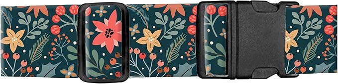 Luggage Straps for Suitcases, Adjustable Travel Belt, Durable Wide Luggage Strap, Cute Suitcase Strap Identifiers with Buckle, Bag Straps for Luggage, Cute Boho Flowers