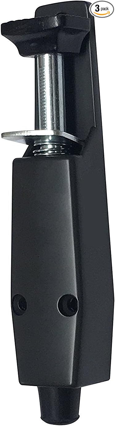 Pacific Doorware Heavy Duty Spring Loaded Step Down Push On Door Holder/Stopper (3, Duronotic)