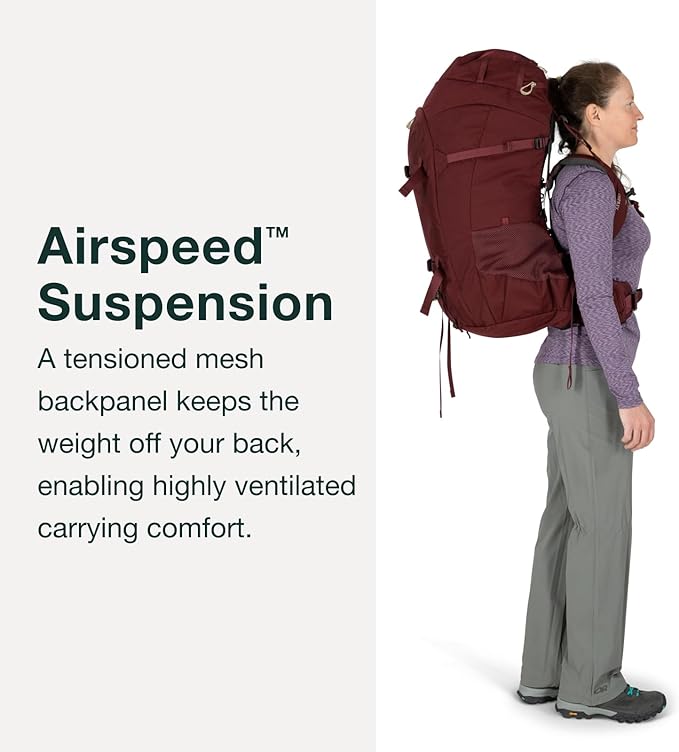 Osprey Fairview Trek 70L Women's Travel Backpack, Night Jungle Blue