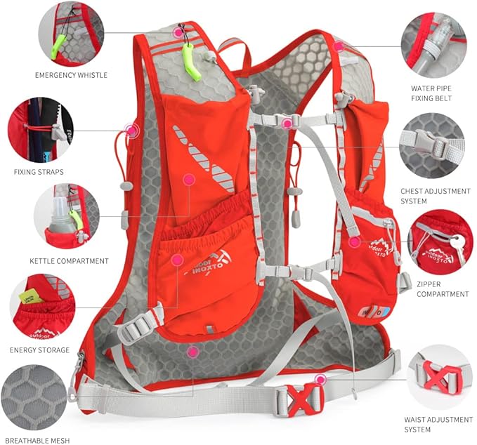 Running Hydration Vest for Men Women Water Backpack for Running 3L Running Hydration Pack for Trail Running Marathon Race Hiking