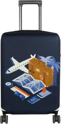 HYPER VENTURE Washable Luggage Cover - Fashion Suitcase Protector Fits 27-30 Inch Luggage (Journey, L)