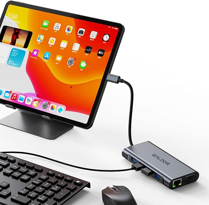 USB C Laptop Docking Station 11 in 1 Type-C Hub with HDMI,Ethernet,4 USB,VGA,SD TF Card Reader,Audio,PD Compatible with iPhone16/MacBook/Dell/Surface/HP/Lenovo and Other Type C Laptops