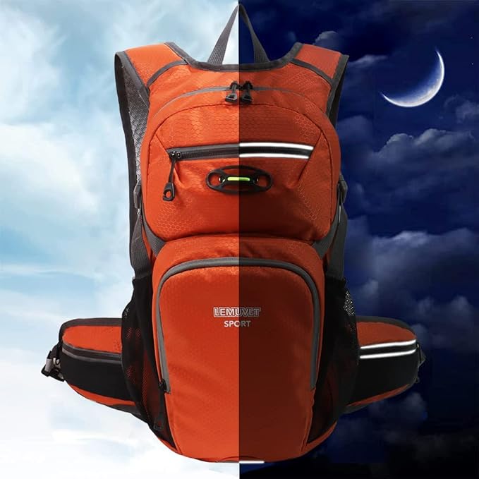 Hiking Daypack Waterproof Biking Backpack 15L Lightweight Durable Backpack for Ski Snowboarding Running MTB Cycling