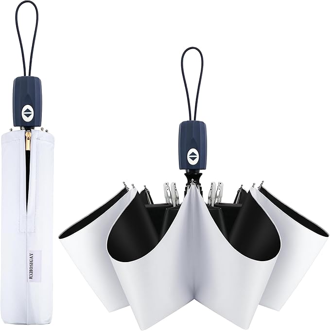 Color Glue Coating Sun Umbrella UV Protection Compact Folding Windproof Parasols Travel Auto Open Close Blocking UV 99.98%