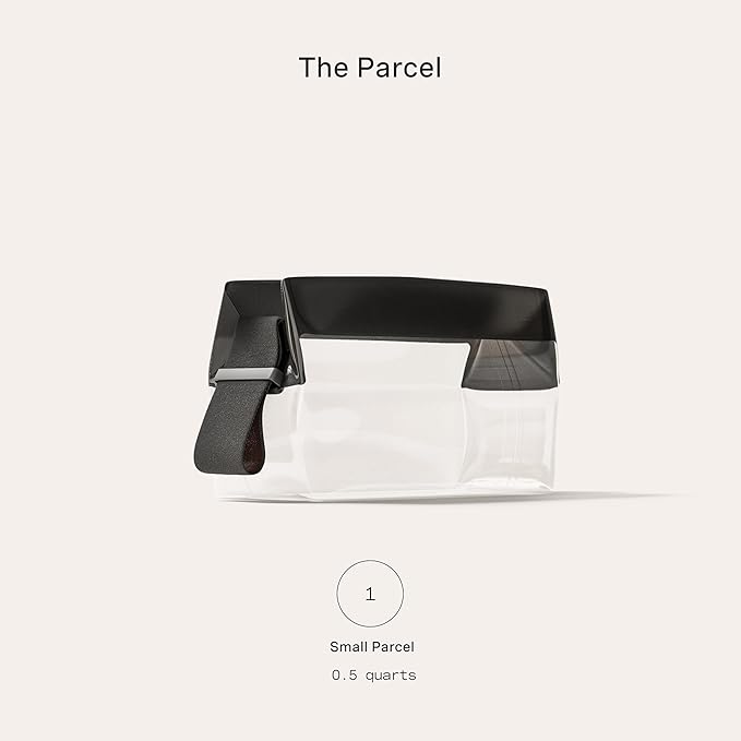 Cadence Parcel - Clear Kit with Magnetic Closure - Durable and Leak-Resistant Travel Toiletry Kit - TSA-Compliant & Modular Design - Hygiene Bag for Travel Essentials - .5 Qt - Ink