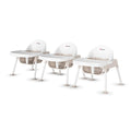 Foundations Secure Sitter Feeding Chairs Multipack, No-Tip Feet, 3-Point Adjustable Harness, Removable Tray, Easy to Clean, Stackable Feeding Chairs, 3 Pack (7 inch)