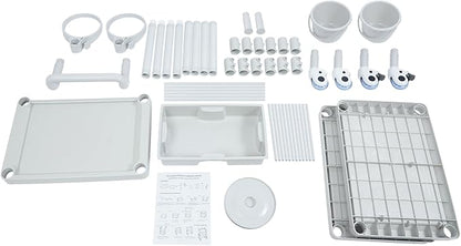 Medical Mobile Trolley Cart, Salon Storage Cart Movable Organizer Rolling Beauty Organizer Trolley 2 Foot-Operated Locking Castors 3 Open-Fronted Drawers 2 Waste Bins 176.37 Lbs Load Capacity