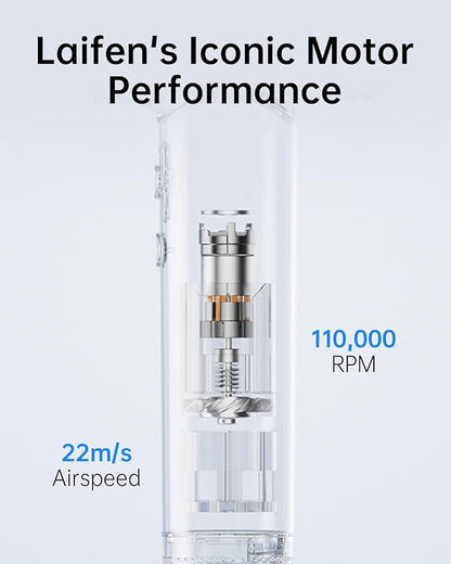 Laifen Swift Hair Dryer, High Speed 200M Ionic Blow Dryer with 110, 000 RPM Brushless Motor for Fast Drying, Low Noise, Hairdryer with Magnetic Nozzle