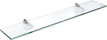 Spancraft Glass O-10x48-Chrome Oriole Glass Shelf, Chrome, 10" x 48"