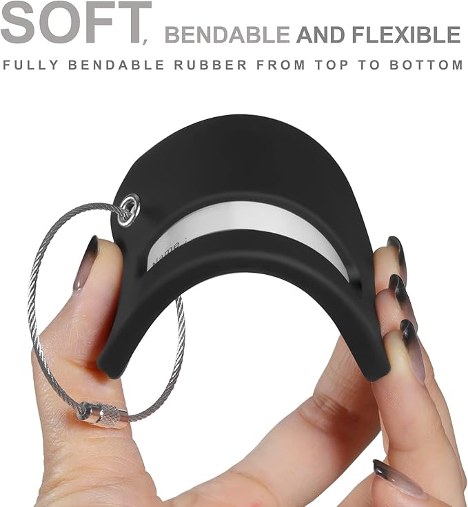 8 Pcs Luggage Tags for Suitcases, 26 Initial Letter Travel Luggage Baggage Identification Labels ID Tags Fully Bendable Tags with Stainless Steel Loop (Letter P, Black)