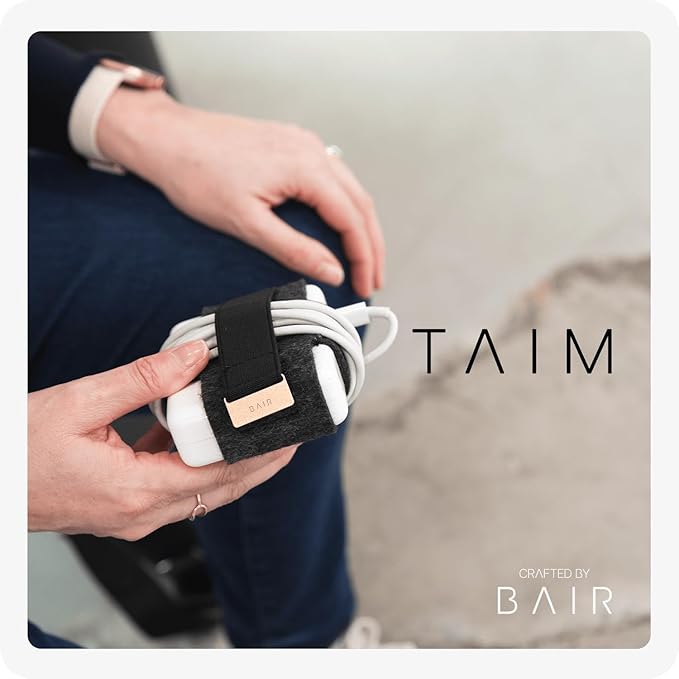 TAIM - Premium Charging Cable Organizer Case | Compact Travel Cord Management Accessories for Apple MacBook Pro, & MacBook Air | Works with Apple USB-C & MagSafe Power Adapters | Size: Large