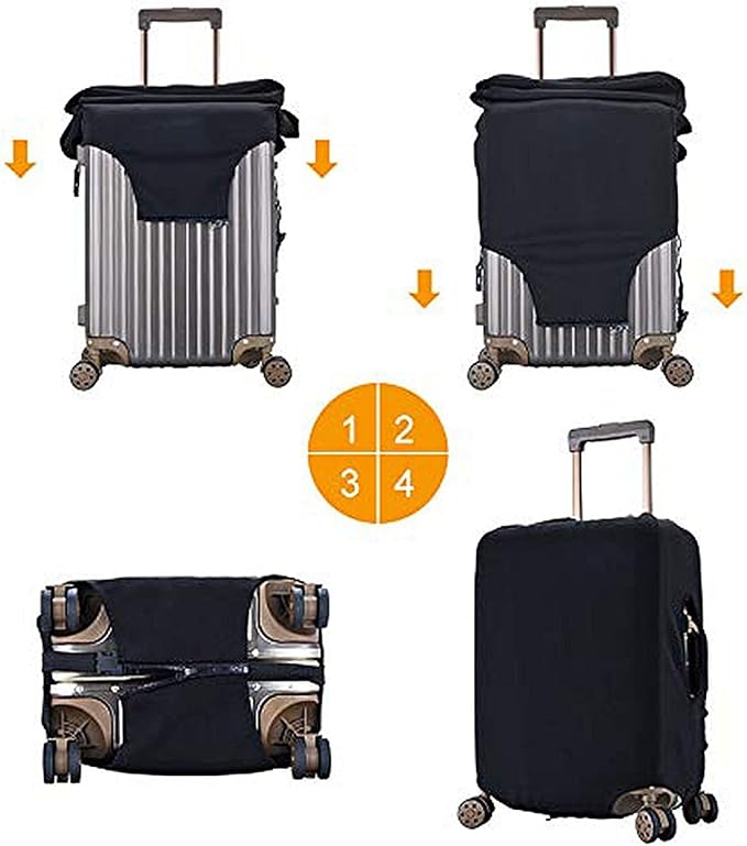 Let The Adventure Begin Luggage Cover Washable Suitcase Protector, Luggage Tag Travel Birthday Gifts For Men Women (S 18-21 Inch Luggage)