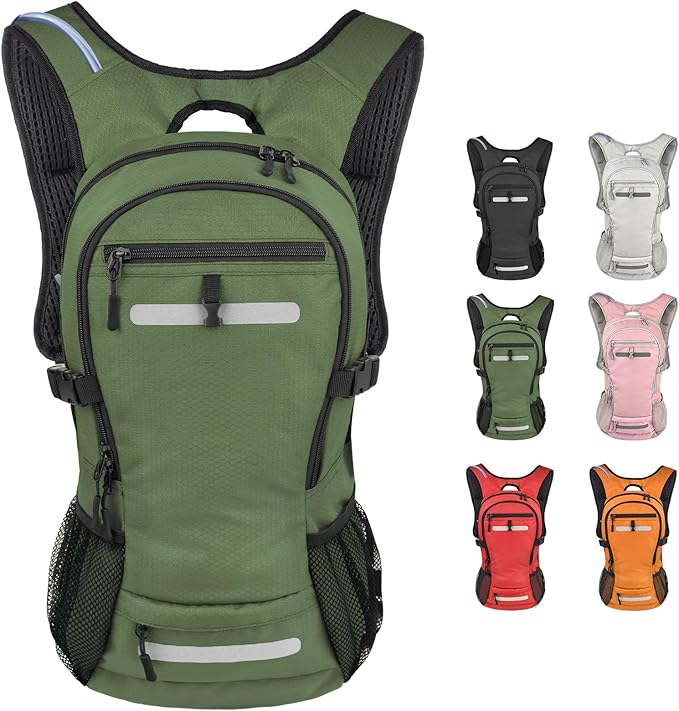 Zavothy 18L Hydration Backpack with 3L Water Bladder – Waterproof Hiking Pack with Insulated Bladder Compartment, Hidden Helmet Holder & Rain Cover – for Running, Cycling, and Camping