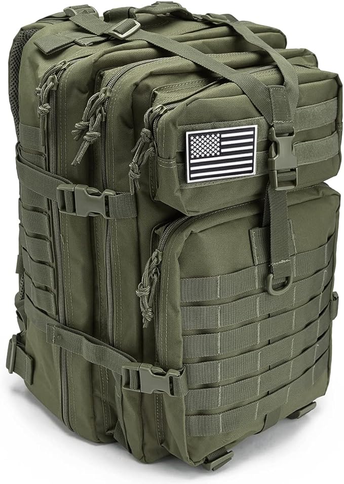 QT&QY 45L Military Tactical Backpacks For Men Camping Hiking Trekking Daypack Bug Out Bag Lage MOLLE 3 Day Assault Pack