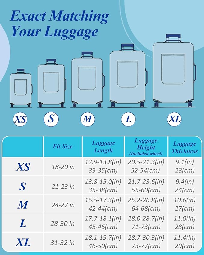 Slohif Luggage Cover for Suitcase Tsa Approved Protector - Luggage Sleeve Large Suit Case Cover Travel Stretch Baggage Case Protective Washable Fit 28-30 Inch Rose Gradient L