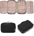 BAGSMART Jewelry Organizer Bag Travel Jewelry Storage Cases for Necklace, Earrings, Rings, Bracelet, Black
