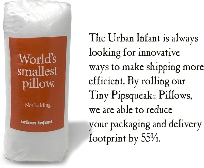 Pipsqueak Pillow - Small, Mini, Tiny - 11 x 7 in - Perfect for Travel, Cars, Airplanes, Camping, Dogs, Toddlers, Kids, Lumbar, Knees and Neck - Ages 2 Yrs and Up