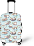 Otter Print Suitcase Cover Fit 22-25 Inch Travel Luggage Covers with Zipper Non Slip Luggage Cover for Suitcase Zip Closure Elastic Suitcase Cover Protector Cute Baggage Cover