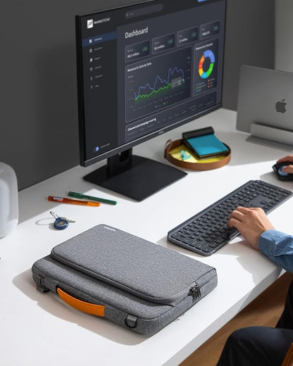 tomtoc 360 Protective Laptop Shoulder Bag for 15-inch 2025 MacBook Air M4/A3241, M3/A3114, M2/A2941, 15 Inch Dell XPS,15-in Microsoft Surface Laptop 7/6/5, Water-Resistant Laptop Accessory Sleeve Case