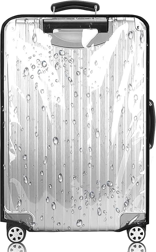 20-21 Inch PVC Luggage Protector Cover for TSA Approved Clear Suitcase Protector Transparent Luggage Protective Cover Case Suitable for 20"-21"