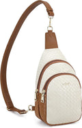 Telena Small Sling Bag for Women Leather Crossbody Fanny Packs Chest Bag for Women