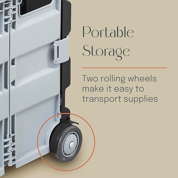 Mobile Utility Cart with Storage Organizer Bag, Rolling Cart, Dark Grey/Grey