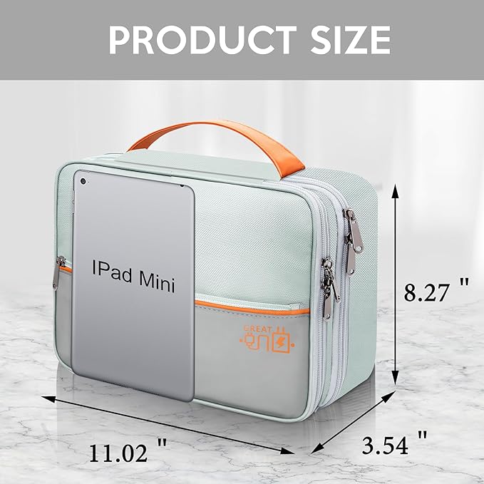CILLA Electronic Organizer Travel Case, Travel Cord Organizer Case Portable Waterproof Cable Organizer Bag for Charger, Cord, USB, Power Bank, Earphone