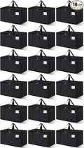 Heavy Duty Moving Bags - Extra Large Packing Bags and Storage Totes, Collapsible and Foldable Option for Moving and Storage, Black, 93 L - 18 Pack