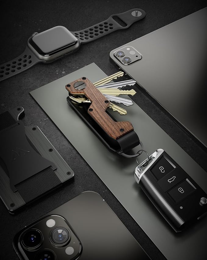 Key Organizer Compact Key Holder Metal Key Chain Minimalist key case key holder for keychain Secures 1-5 Keys