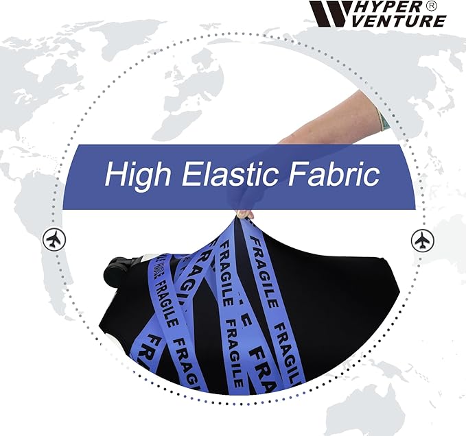 HYPER VENTURE Washable Luggage Cover - Fashion Suitcase Protector Fits 18-22 Inch Luggage (Fragile, S)