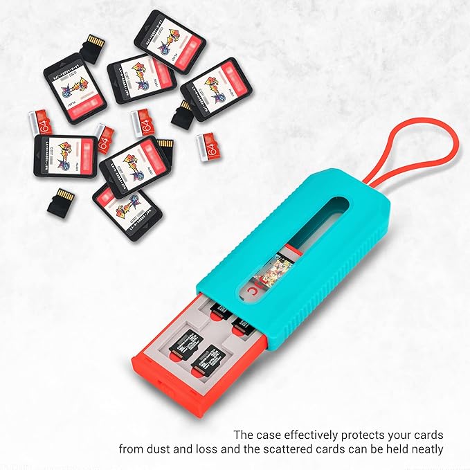 (NOT FIT SD Card) Switch Game Card Case for 6 Nintendo Games and 12 Micro SD Cards,Switch Card Holder Storage for Nintendo Switch or PS Vita,Water-Resistant Anti-Shock Game Card Box