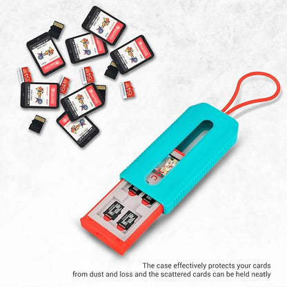 (NOT FIT SD Card) Switch Game Card Case for 6 Nintendo Games and 12 Micro SD Cards,Switch Card Holder Storage for Nintendo Switch or PS Vita,Water-Resistant Anti-Shock Game Card Box
