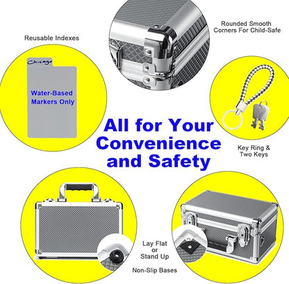 Multi color Card Storage Hard Case, Sports Card Collection Boxes,Trading Cards Cabinet, Card Holder, Toploader Box (Gray, Small)