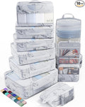 Veken 10 Set Packing Cubes for Travel Essential, Suitcase Organizer Bags in 4 Sizes, Carry-On Luggage Accessories with Large Laundry & Hanging Toiletry Bag, Must-Have for Airplane, Road Trip & Camping