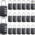 Moxweyeni 20 Pcs 4 Digit Combination Lock Small Combo Luggage Number Locks Outdoor Waterproof Padlock for Traveling Toolbox Gym Door Locker Suitcases Employee Hasp Storage