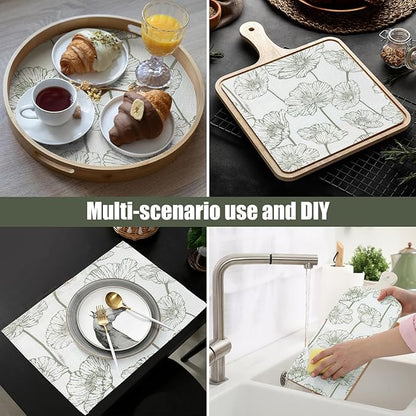 Shelf Liner for Kitchen Cabinets Non Adhesive Kitchen Drawer Liner,Non-Slip Lotus Cabinet Liner Shelf Paper,Pantry Shelf Liners for Cabinets Dresser Cupboard Liner Decorative 15.7In x 10FT