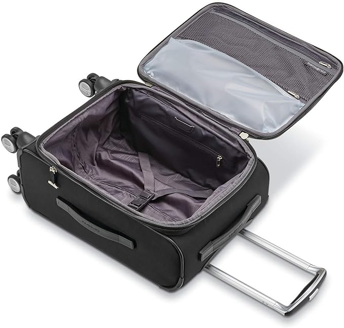 Samsonite Solyte DLX Softside Expandable Luggage with Spinner Wheels, Midnight Black, Carry-On 20-Inch
