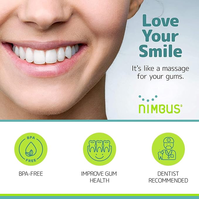 NIMBUS Extra Soft Toothbrushes (Regular Size Head), Periodontist Design Tapered Bristles for Sensitive Teeth & Receding Gums (5 Pack, Colors May Vary)